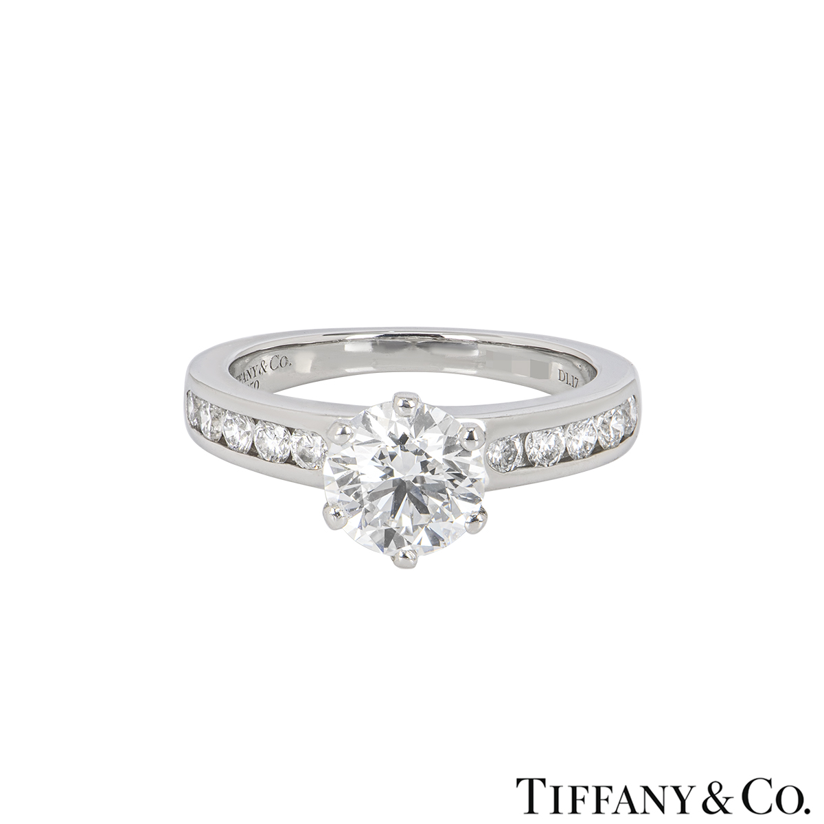 Tiffany & Co. Platinum Diamond Setting Ring 1.17ct H/VVS1